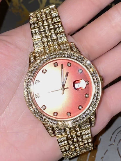 Red Royale® 42MM – Iced Scarlet Gold Edition