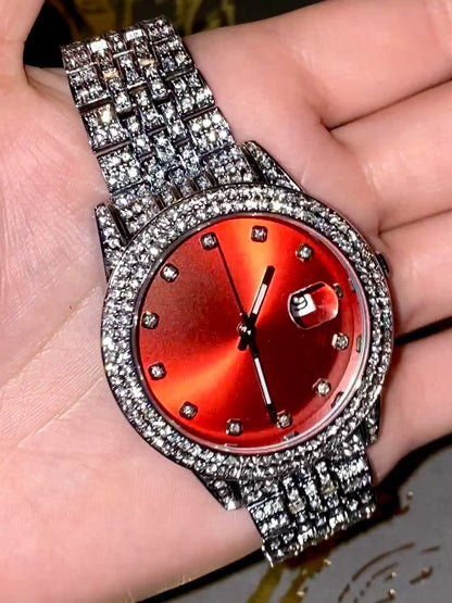CrimsonVibe® 42MM – Iced Scarlet Glow Edition